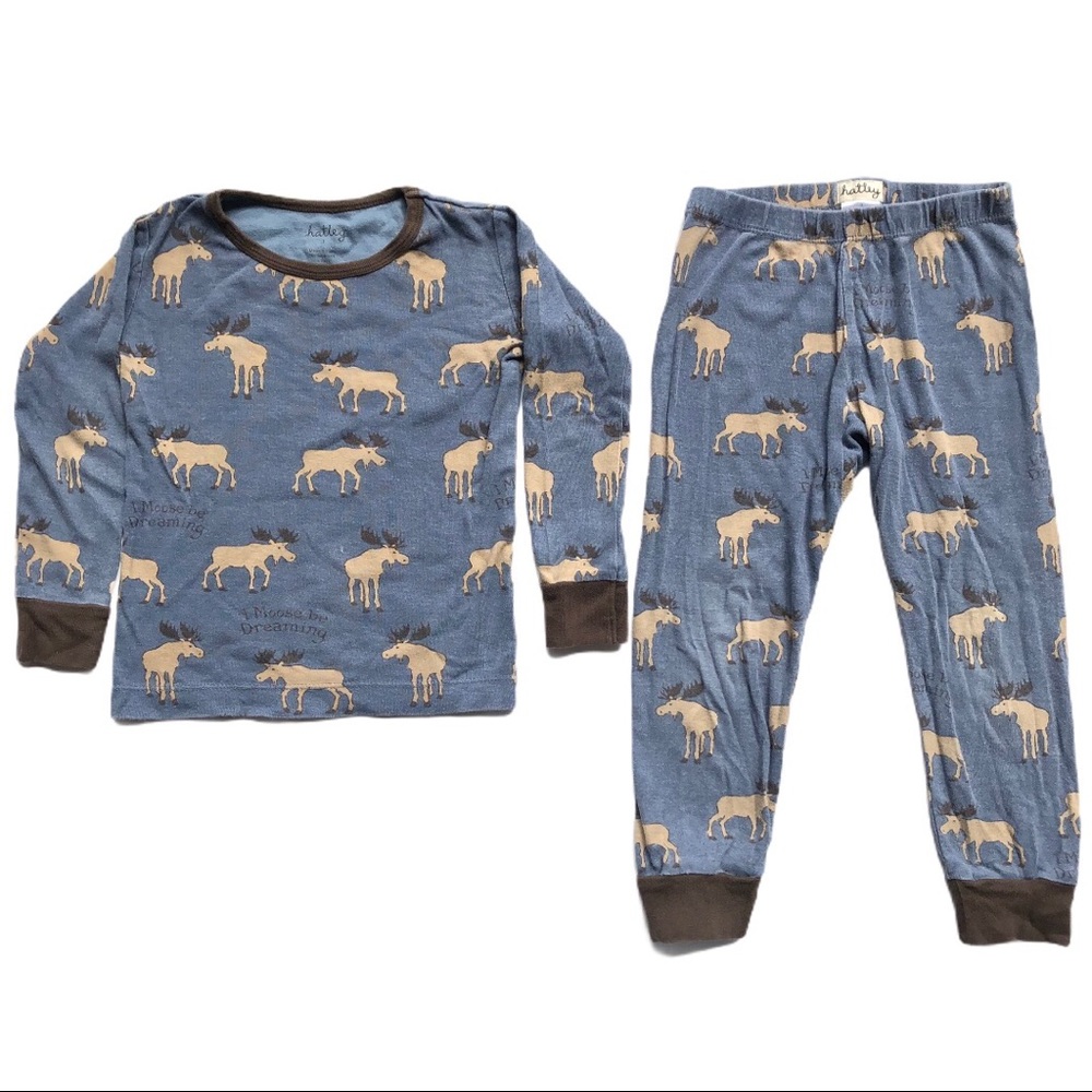 Hatley 3T blue “I moose be dreaming” pajama set